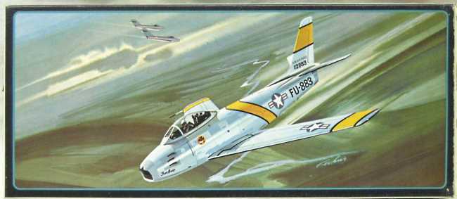 AMT-Hasegawa 1/72 North American F-86F Sabre Jet - Columbian Air Force or USAF Korea, A627-100 plastic model kit